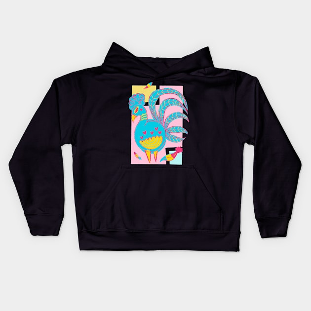 Pansexual Pride Month Silkie Chicken Kids Hoodie by narwhalwall